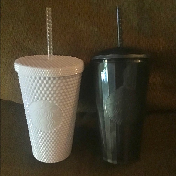 New Starbucks Black and White Tumbler Set - Picture 1 of 5